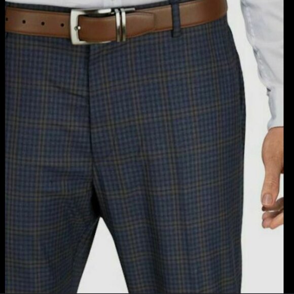 NWT Tommy Hilfiger 42/30 "Tate" THFLEX Tailored to Move Micro-Check Trousers - Picture 2 of 9
